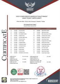 Flavors Gold, Kioscert tarafından Helal gıda gereklilikleri için OIC/SMIIC 1:2019 standardına uygun olarak uluslararası Helal sertifikasına layık görülmüştür.